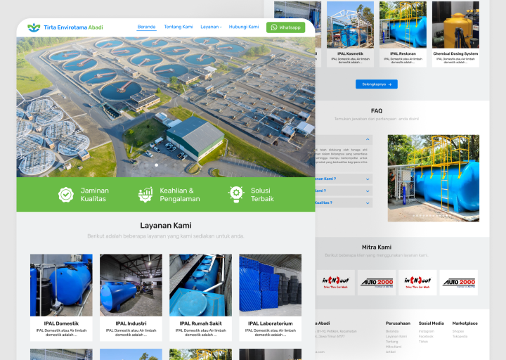 Landing Page Tirta Envirotama Abadi